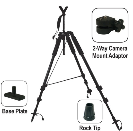 Опора универсальная для оружия и фотовидеосъемки Levellok TRIPOD/ MULTI-POD МР-139 BLACK высотой 66-155 см 3 ноги разборная (новая)